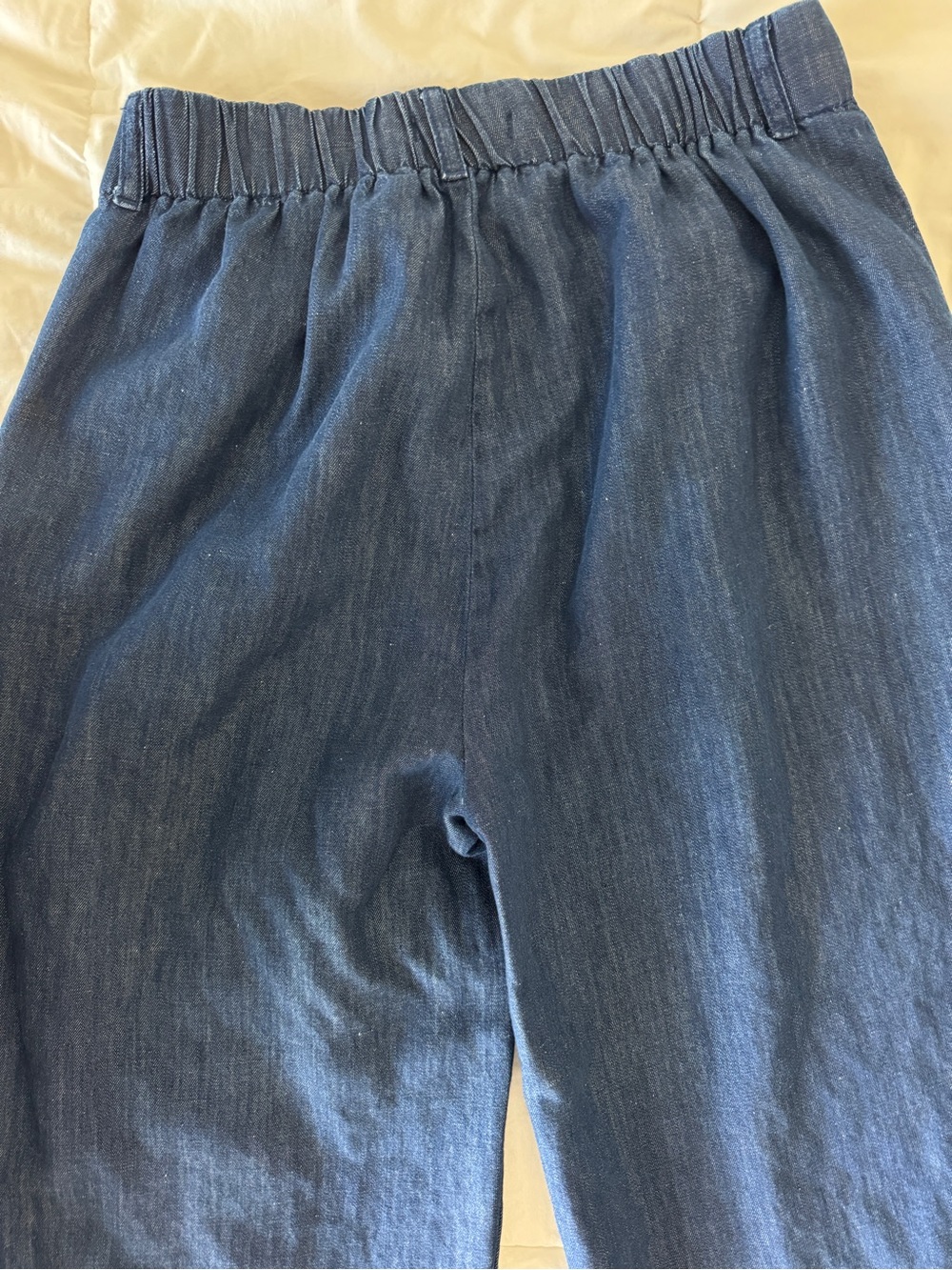 Ruti Ebb and Flow Wide Leg Denim Pants Dark Wash Size 1 Cotton Linen EUC - Picture 8 of 14